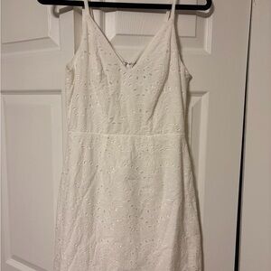 Speechless White Eyelet Mini Dress